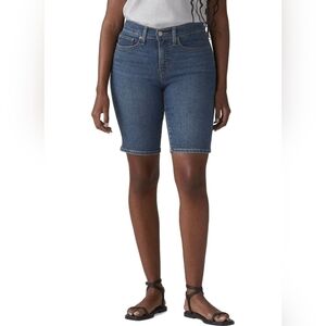 Womens Levis Shaping Stretch Bermuda Denim Jean Shorts Size 22W 10" Inseam